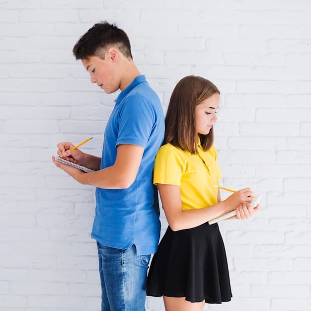 Students learning languages